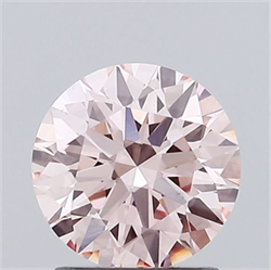 Picture of Lab Grown Diamond 1.51 Carats, Round with Ideal Cut, Fancy Intense Pink Color, VS1 Clarity and Certified by IGI