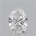 Natural Diamond 0.70 Carats, Oval with  Cut, D Color, VS2 Clarity and Certified by GIA