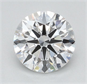Lab Grown Diamond 1.08 Carats, Round with Ideal Cut, D Color, VVS2 Clarity and Certified by IGI