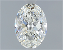 Natural Diamond 0.70 Carats, Oval with  Cut, H Color, VVS1 Clarity and Certified by GIA