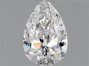 Picture of Natural Diamond 0.44 Carats, Pear with  Cut, D Color, VVS1 Clarity and Certified by GIA