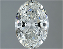 Natural Diamond 1.30 Carats, Oval with  Cut, G Color, SI1 Clarity and Certified by IGI