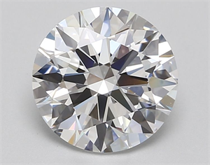 Picture of Lab Grown Diamond 3.05 Carats, Round with Excellent Cut, E Color, VS1 Clarity and Certified by GIA