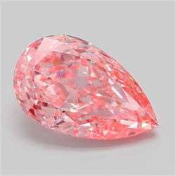 Picture of Lab Grown Diamond 5.06 Carats, Pear with  Cut, Fancy Vivid Pink Color, VVS2 Clarity and Certified by IGI