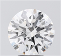 Lab Grown Diamond 3.53 Carats, Round with Ideal Cut, F Color, VVS2 Clarity and Certified by IGI