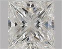Natural Diamond 0.51 Carats, Princess with  Cut, H Color, VVS1 Clarity and Certified by GIA
