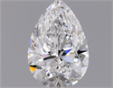 Natural Diamond 0.50 Carats, Pear with  Cut, D Color, SI1 Clarity and Certified by GIA