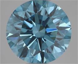 Picture of Lab Grown Diamond 2.05 Carats, Round with Ideal Cut, Fancy Vivid Blue Color, VVS2 Clarity and Certified by IGI