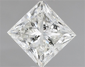 Picture of Natural Diamond 0.91 Carats, Princess with  Cut, I Color, IF Clarity and Certified by HRD