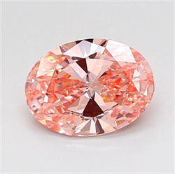 Picture of Lab Grown Diamond 1.76 Carats, Oval with  Cut, Fancy Intense Pink Color, VVS2 Clarity and Certified by IGI