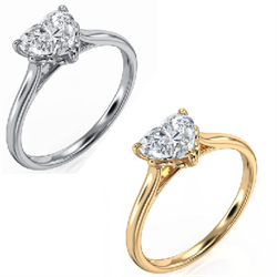Picture of Solitaire engagement ring setting for Hearts and Triangles