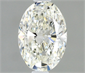 Natural Diamond 0.43 Carats, Oval with  Cut, H Color, IF Clarity and Certified by IGI