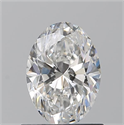 Natural Diamond 0.90 Carats, Oval with  Cut, F Color, VS2 Clarity and Certified by GIA