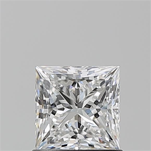 Picture of Natural Diamond 0.93 Carats, Princess with  Cut, E Color, VS2 Clarity and Certified by GIA