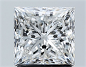 Natural Diamond 1.70 Carats, Princess with  Cut, E Color, VS2 Clarity and Certified by GIA