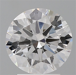 Picture of Lab Grown Diamond 3.02 Carats, Round with Excellent Cut, D Color, VS2 Clarity and Certified by IGI