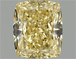 Picture of Lab Grown Diamond 1.59 Carats, CUSHION MODIFIED with  Cut, Fancy Intense Yellow Color, VS1 Clarity and Certified by IGI
