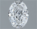 Natural Diamond 1.00 Carats, Oval with  Cut, D Color, VS2 Clarity and Certified by GIA
