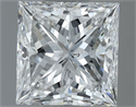 Natural Diamond 0.80 Carats, Princess with  Cut, F Color, SI2 Clarity and Certified by GIA