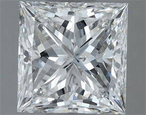Picture of Natural Diamond 0.80 Carats, Princess with  Cut, F Color, SI2 Clarity and Certified by GIA
