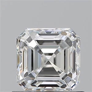 Picture of Natural Diamond 0.91 Carats, Asscher with  Cut, J Color, VVS2 Clarity and Certified by GIA