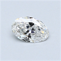 0.41 Carats, Oval Diamond with  Cut, F Color, SI1 Clarity and Certified by GIA