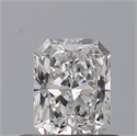 Natural Diamond 0.50 Carats, Radiant with  Cut, E Color, SI1 Clarity and Certified by GIA