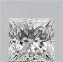 Natural Diamond 0.74 Carats, Princess with  Cut, I Color, VVS1 Clarity and Certified by GIA