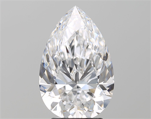Picture of Natural Diamond 3.53 Carats, Pear with  Cut, D Color, IF Clarity and Certified by GIA