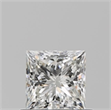 Natural Diamond 0.61 Carats, Princess with  Cut, I Color, VS1 Clarity and Certified by GIA