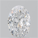 Natural Diamond 1.20 Carats, Oval with  Cut, D Color, SI2 Clarity and Certified by GIA