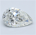Natural Diamond 1.31 Carats, Pear with  Cut, I Color, SI1 Clarity and Certified by GIA