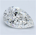 Diamante Natural 2.51 quilates, De pera , Color F, claridad VS1 y certificado GIA