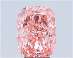 Picture of Lab Grown Diamond 4.28 Carats, Cushion with  Cut, Fancy Vivid Pink Color, VS2 Clarity and Certified by IGI