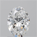 Natural Diamond 1.02 Carats, Oval with  Cut, F Color, SI2 Clarity and Certified by GIA