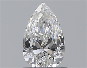 Picture of Natural Diamond 0.53 Carats, Pear with  Cut, E Color, VVS2 Clarity and Certified by GIA