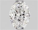 Natural Diamond 0.60 Carats, Oval with  Cut, D Color, VS2 Clarity and Certified by GIA