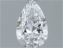 Natural Diamond 0.60 Carats, Pear with  Cut, E Color, VVS2 Clarity and Certified by GIA