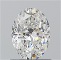 Natural Diamond 0.90 Carats, Oval with  Cut, F Color, SI1 Clarity and Certified by GIA