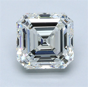 Picture of Natural Diamond 3.01 Carats, Asscher with  Cut, I Color, VVS2 Clarity and Certified by GIA