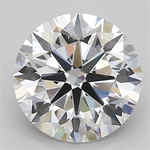 Picture of Lab Grown Diamond 3.00 Carats, Round with Ideal Cut, D Color, VVS1 Clarity and Certified by IGI