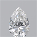 Natural Diamond 0.53 Carats, Pear with  Cut, F Color, VS2 Clarity and Certified by GIA
