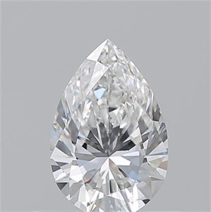 Picture of Natural Diamond 0.53 Carats, Pear with  Cut, F Color, VS2 Clarity and Certified by GIA