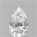 Natural Diamond 0.50 Carats, Pear with  Cut, D Color, VVS1 Clarity and Certified by GIA