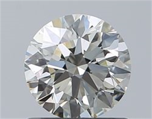 Picture of Natural Diamond 0.91 Carats, Round with Excellent Cut, K Color, VS1 Clarity and Certified by GIA