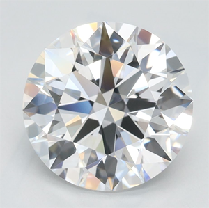 Picture of Lab Grown Diamond 2.68 Carats, Round with Ideal Cut, D Color, VVS1 Clarity and Certified by IGI
