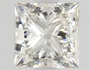 Picture of Natural Diamond 0.56 Carats, Princess with  Cut, J Color, VVS1 Clarity and Certified by GIA