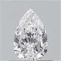 Natural Diamond 0.50 Carats, Pear with  Cut, D Color, IF Clarity and Certified by GIA
