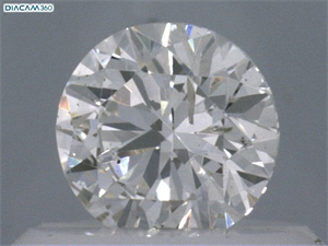 Picture of Natural Diamond 0.41 Carats, Round with Very Good Cut, I Color, SI2 Clarity and Certified by IGI