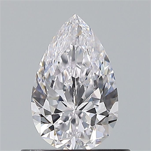 Picture of Natural Diamond 0.59 Carats, Pear with  Cut, E Color, VS1 Clarity and Certified by GIA